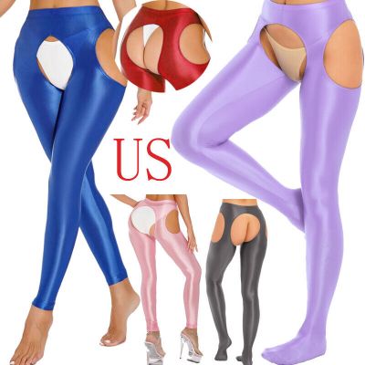 Women Glossy Pantyhose Stockings Lingerie Stretchy Tights Workout Skinny Pants