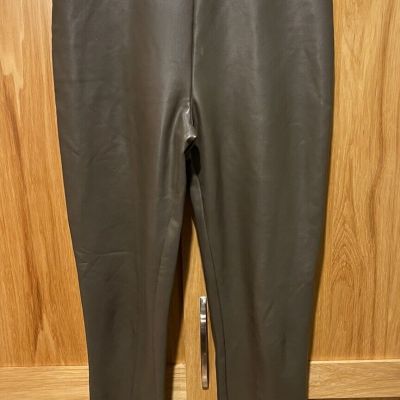 Abercrombie & Fitch Olive Gray Faux Leather Leggings Womrn’s Sz Sm