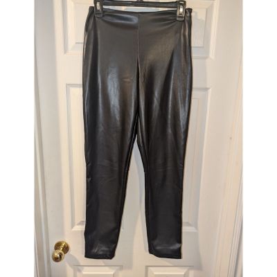 Fabletics Legging Medium Black High Waisted Faux Leather Stretch