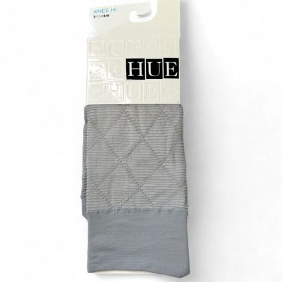 HUE Womens Gray Striped Diamond Knee High One Size | 1 Pair NEW