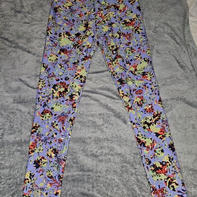 LuLaRoe OS One Size Bright Beautiful Floral  Tall And Curvy Multicolor Geometric