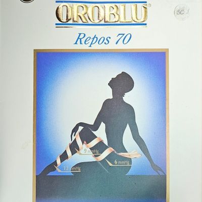 OROBLU Repos 70 Legs Tights MAXI Italy SAND Compression Panty holes Stockings.