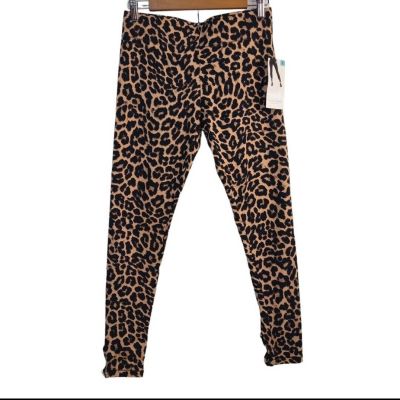 Mixit Women's Leopard Print Fashion Leggings Strappy Detail Size S NWT