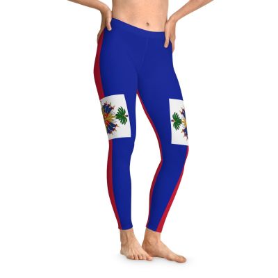 FLAG HAITI PINKBERRY™ Stretchy Leggings custom design Admir Kacamakovic