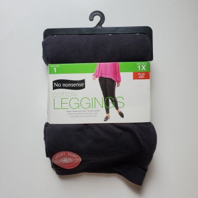 No Nonsense Women's Cotton Legging Plus Size 1X All Day Comfort Smart Temp Pants