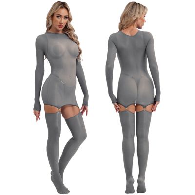 Women’s Full-finger Gloves Bodystocking Detachable Stockings Pantyhose Nightwear