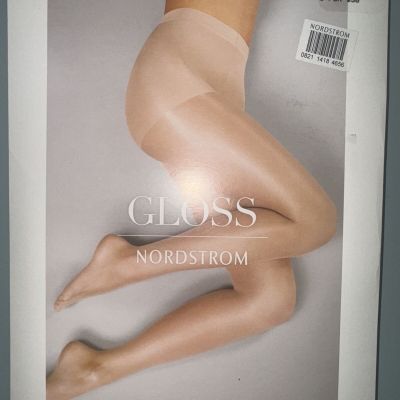 Nordstrom Gloss Control Top Pantyhose Silver Size A/B Style#1000B 10 Denier