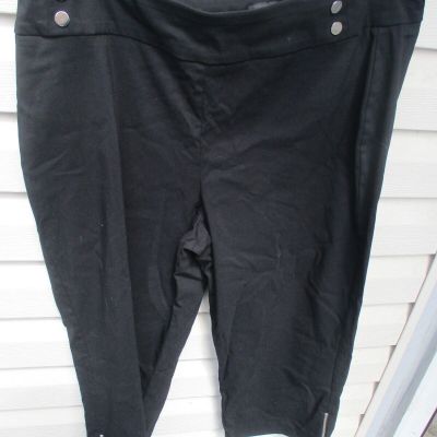 2X Women's Plus size Legging JM COLLECTION black, Capri Length NEW WITH TAGS