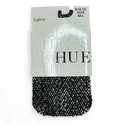 HUE Womens Wool Boucle Loop Knit Tights Size M/L Black Wool Nylon Blend 1 Pair