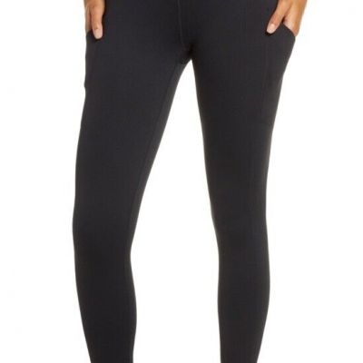 Zella Live In High Waist Pocket 7/8 Leggings - Black - XS