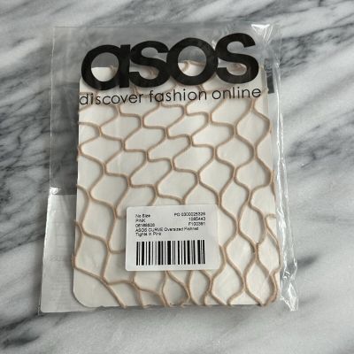 ASOS Curve Pink Oversized Fishnet Tights One Size New Plus Size