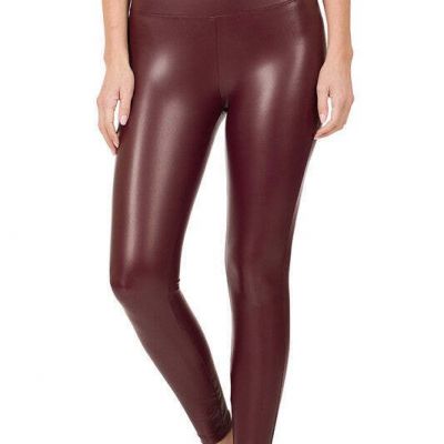 Zenana Luxe High Rise Faux Leather Leggings in Dark Burgundy PP-15013M8