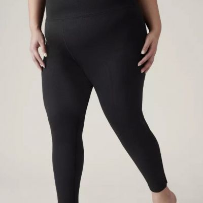 Lot Of 2 Elation Ribbed Tight Leggings in Black Size 2X