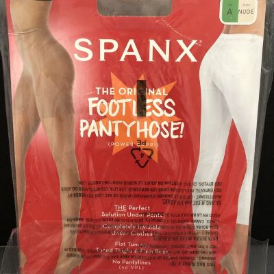 New Spanx The Original Footless Pantyhose  Power Capri ~ Size A ~ Nude