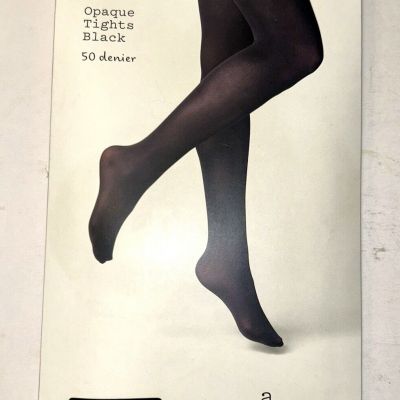 TIGHTS 1 Pair  A NEW DAY Opaque Black 50 Denier     S/M Brand New Sealed