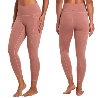 Prana Women's Becksa Blush Pink High Waisted Ribbed 7/8 Leggings- Size 2X