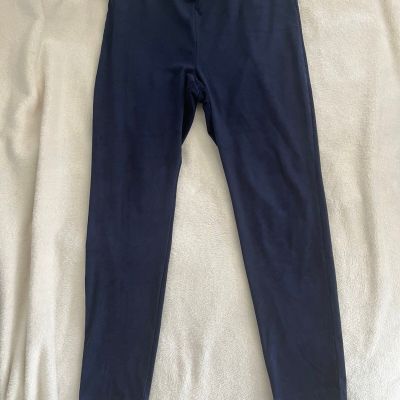 Lilly Pulitzer Navy blue size 16  Desi Suede Leggings elastic  high waist suede