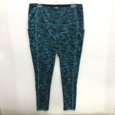 Chico’s ZENERGY So Slimming Abstract Leggings. Bright Jade. Women’s Size 12/14