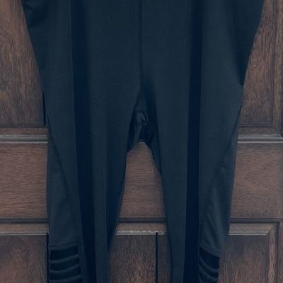 ZONE PRO Women's Leggings Size 3X Black Cut-Outs on Legs Stretch EUC