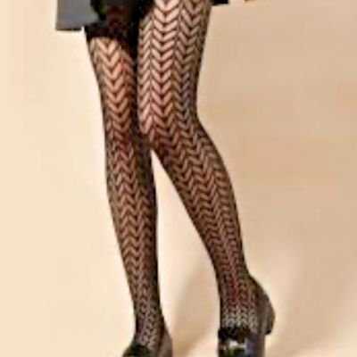 Brand New Mesh Feather Design Spandex Pantyhose , black S/M NEW YEAR PARTY