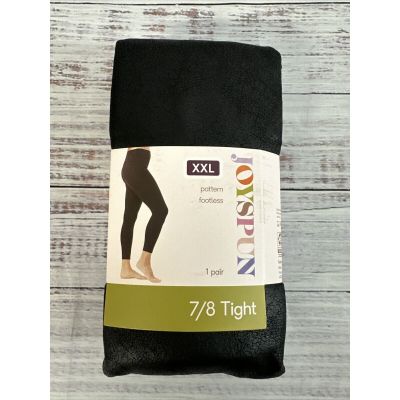 Joyspun Womens 7/8 Black Crackle Weekend Tights Size XXL New