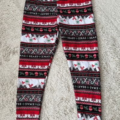 NO BOUNDARIES Juniors Plus Size XXL (19) Christmas Holiday Fleece Lined Leggings