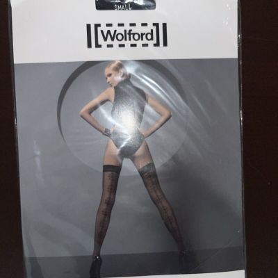 Wolford Stay-Up Theresa Strapless Thigh high stockings pantyhose black design S