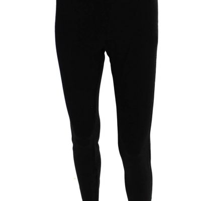 Joseph Womens Black Cotton Mid-Rise Skinny Pants Leggings Size 36