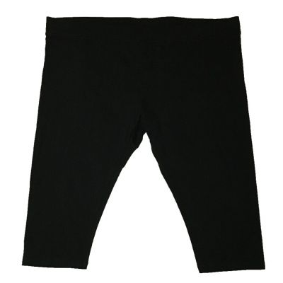 Ava & Viv 3X Black Cropped Capri Leggings Women's Plus Size 45 x 18.5