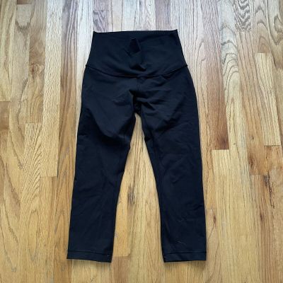 Women's Lululemon Black Wunder Under High Rise Yoga Workout Leggings Pants Sz 8