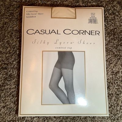 Casual Corner silky sheer control top pantyhose, color ivory, size: B