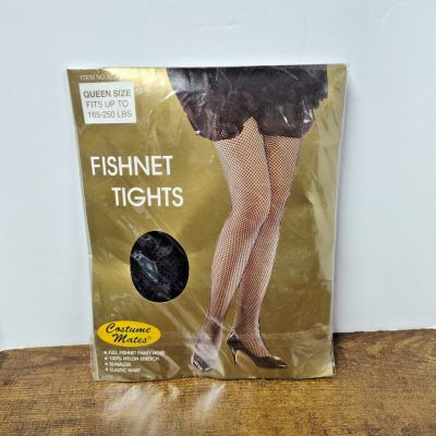 Costume Mates FISHNET TIGHTS, Full Fishnet Pantyhose Queen Size Fits 165-250 Lbs