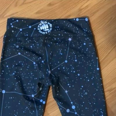 Feed me. Fight me constellation wolf leggings