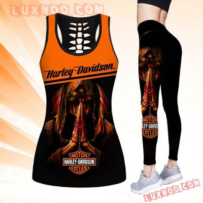 Harley--Davidson Limited Edition Woman Tanktop Legging 3D All Over Print S-5XL