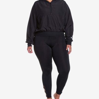 Soffe Womens Plus Size Curves Cutout Leggings Size:3X Color:Black