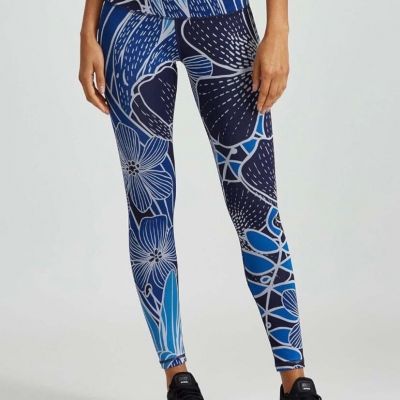 Noli Yoga Women Activewear Performance Leggings, Bloom Blue