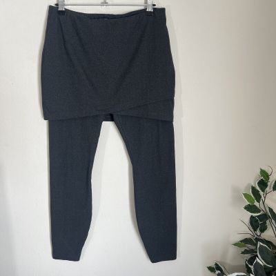 Cabi Style 3577 M'Leggings Size S Charcoal Gray Skirted Leggings Stretch