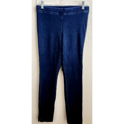 Purejill Indigo Blue Flat Front Pull On Ankle Leggings Pants XS Lightweight