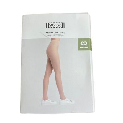 Wolford Sheer Geometric Pattern 20 Denier Tights Fairly light Sz L New Open Box