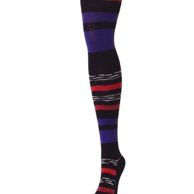 Stripe Palette Cotton Blend Sweater Tights