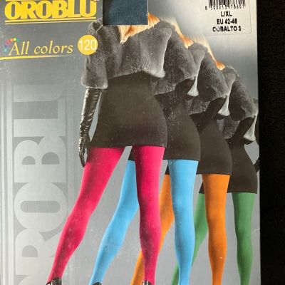 Oroblu All Colors 120 denier Opaque tights L / XL Navy Blue Italy