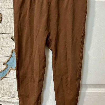 Women Medium Butt Lifter Shaper Brown Leggings M