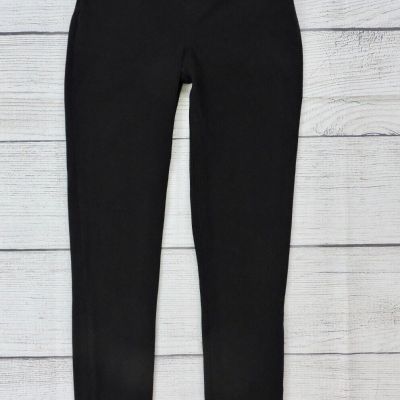 SPANX JEAN-ISH ANKLE Sz XS Black Pull On Stretch Shaping Denim Leggings EXC