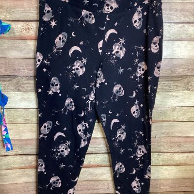 TORRID Black Skull Print Leggings Women’s Size 2X