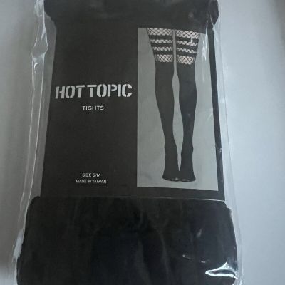 Hot Topic Black Cross Wrap Tights One Size Small-Med