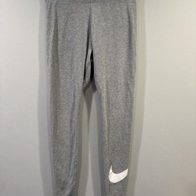 Nike Sportswear Leggings Gray Women's Size Large Big Swoosh