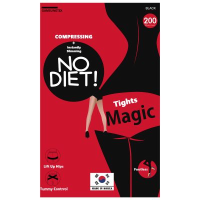 200 denier opaque tights with built-in compression tummy control and lifting hip