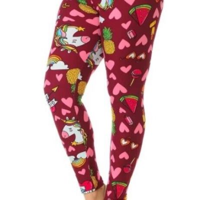 Hearts Unicorns Rainbows Clouds Lipsticks Pineapples Leggings All Sizes