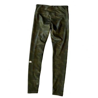 Alo Yoga Airbrush Pixelated Olive/Army Green Print Athletic Legging Size Small