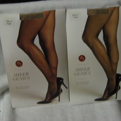 Dress Barn Sheer Genius Day Time Sheer Pantyhose Nude Size A 2 Pairs